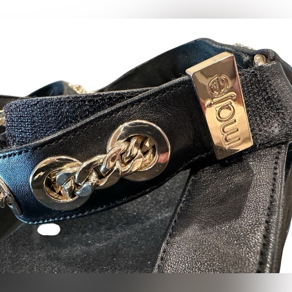 Maje Frankie Chain-Embellished Leather Sandals Size 36 - Picture 5 of 11